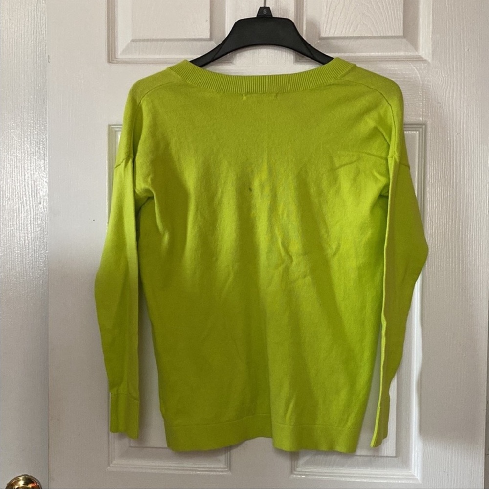 GAP Neon V Neck Boyfriend Slouchy Summer Sweater - Picture 5 of 9